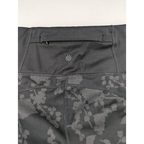 Athleta Reflective Floral Black Leggings Large - Picture 10 of 12
